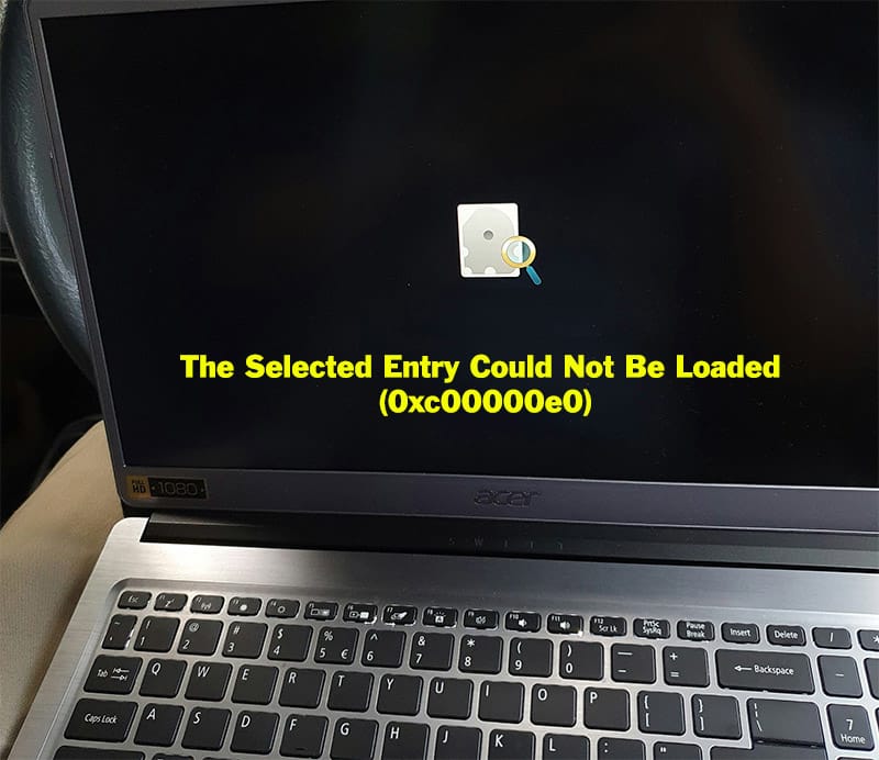How to Fix the Blue Screen Error The Selected Entry Could Not Be Loaded