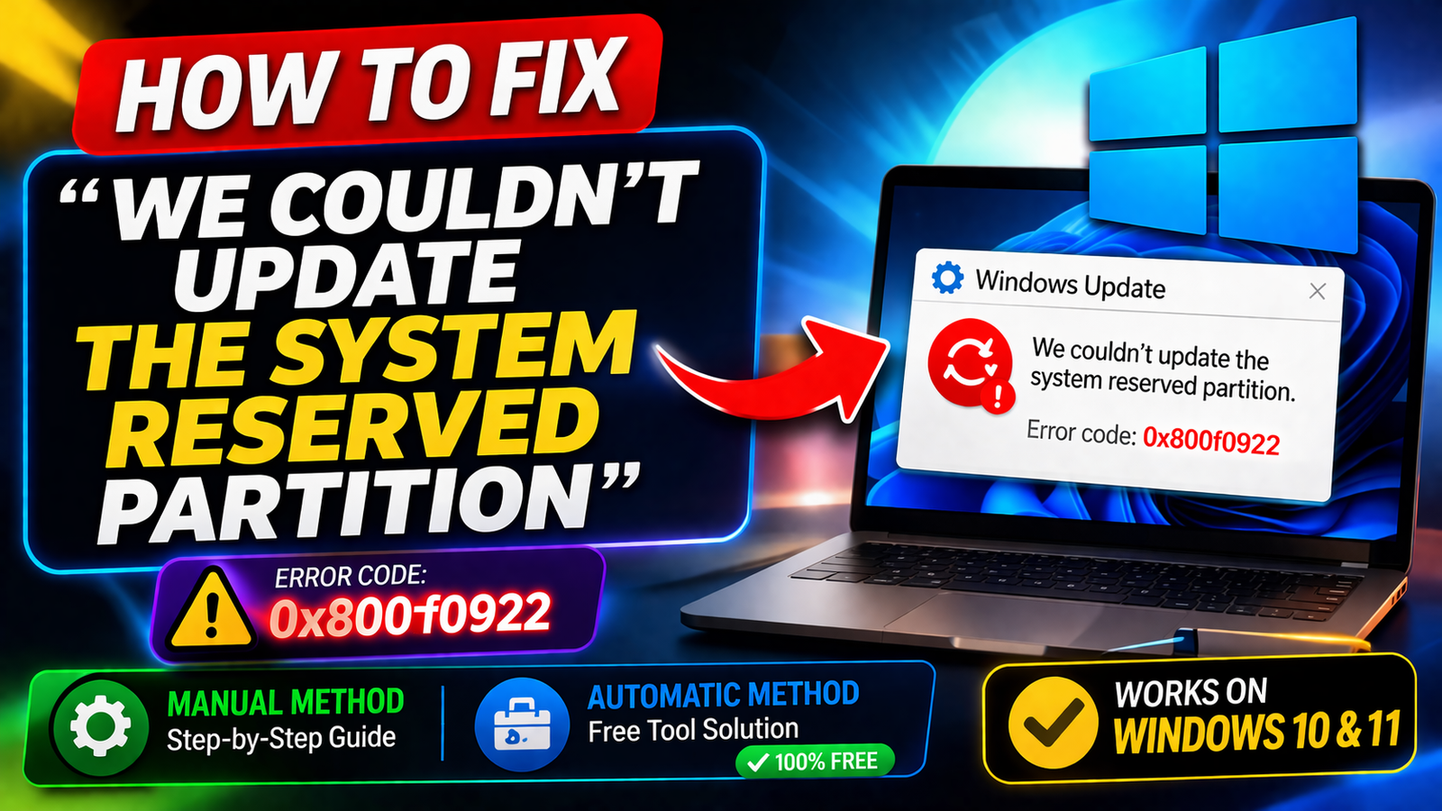 How to fix Windows update error for topic