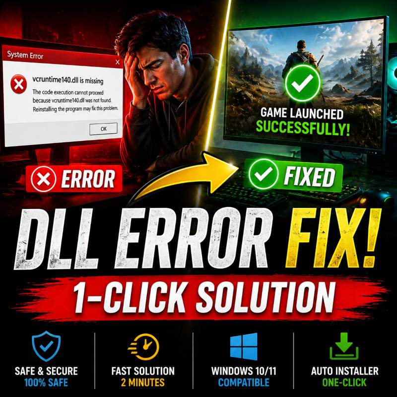 How to Fix vcruntime140.dll is Missing Error in Windows 10-11